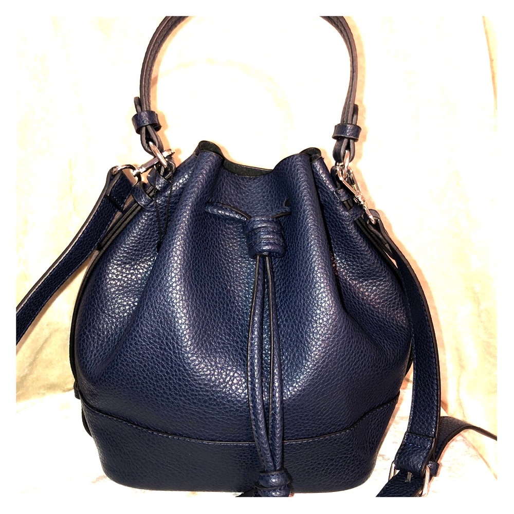 Zara Navy Bucket Bag